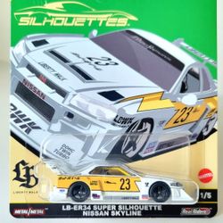 Hot Wheels LB-ER34 Super Silhouette Nissan Skyline- White