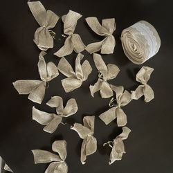 Small Burlap Bows and Burlap Ribbon w/lace