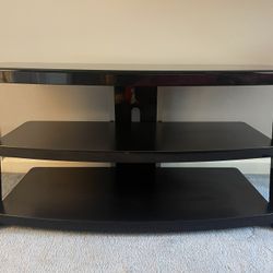 Sauder black metal TV stand