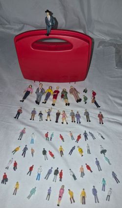 Playmobil carry case and mini figures