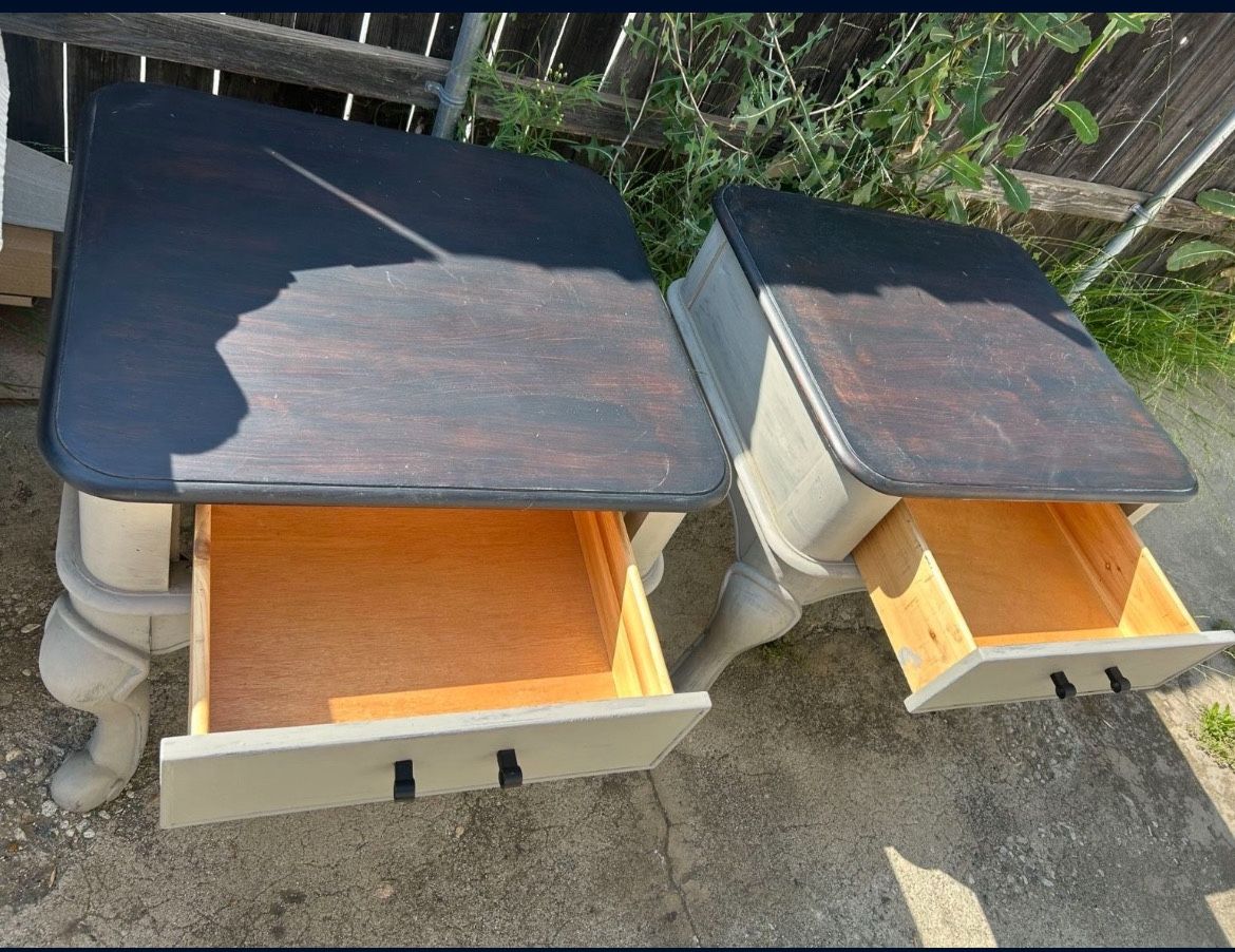 Classic French Provincial End Tables Nightstands