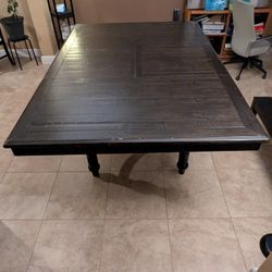 beautiful solid wood large bar-height table with built-in extension