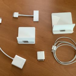 Various Genuine Apple 30-pin Adapters And Other Items