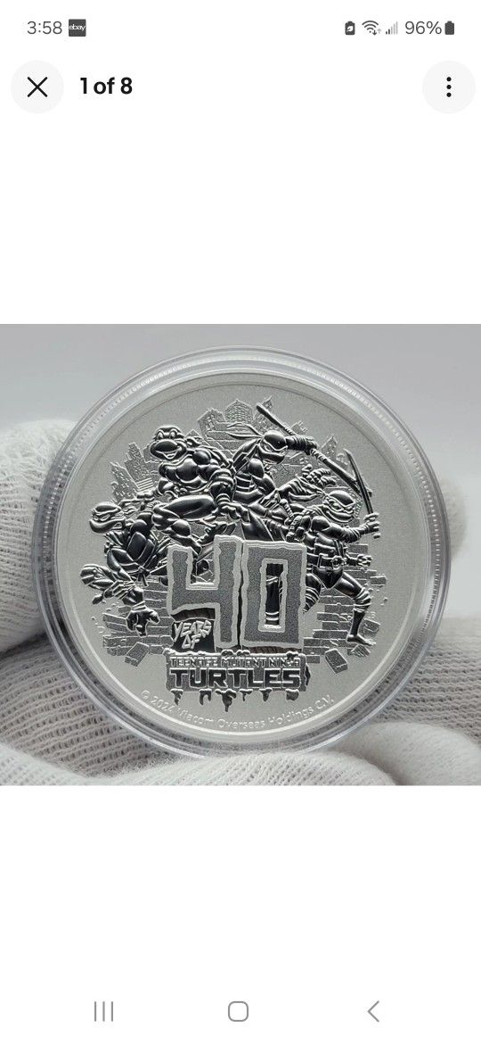 2024 Tuvalu Teenage Mutant Ninja Turtles 40th Ann. 1 oz .9999 Silver Coin BU