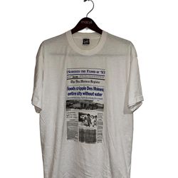 I Survived The Flood of 1993 Des Moines Single Stitch VTG T-Shirt Size:X-Large
