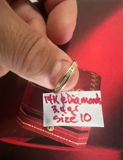 14K Solid Gold Diamonds 💎 Wedding Band 3.4Gr Size 10