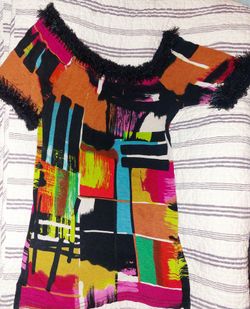 Colorful Stretch  Shirt, Size M