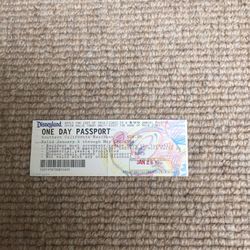 Disney's 1998 Disneyland One Day Passport Ticket