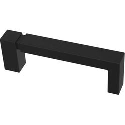 Our price: $1.35 EACH + Sales tax. {TEN} Asymmetric notched kitchen cabinet or furniture drawer 3” center bar pulls. Finish: matte black. Overall: 3.3