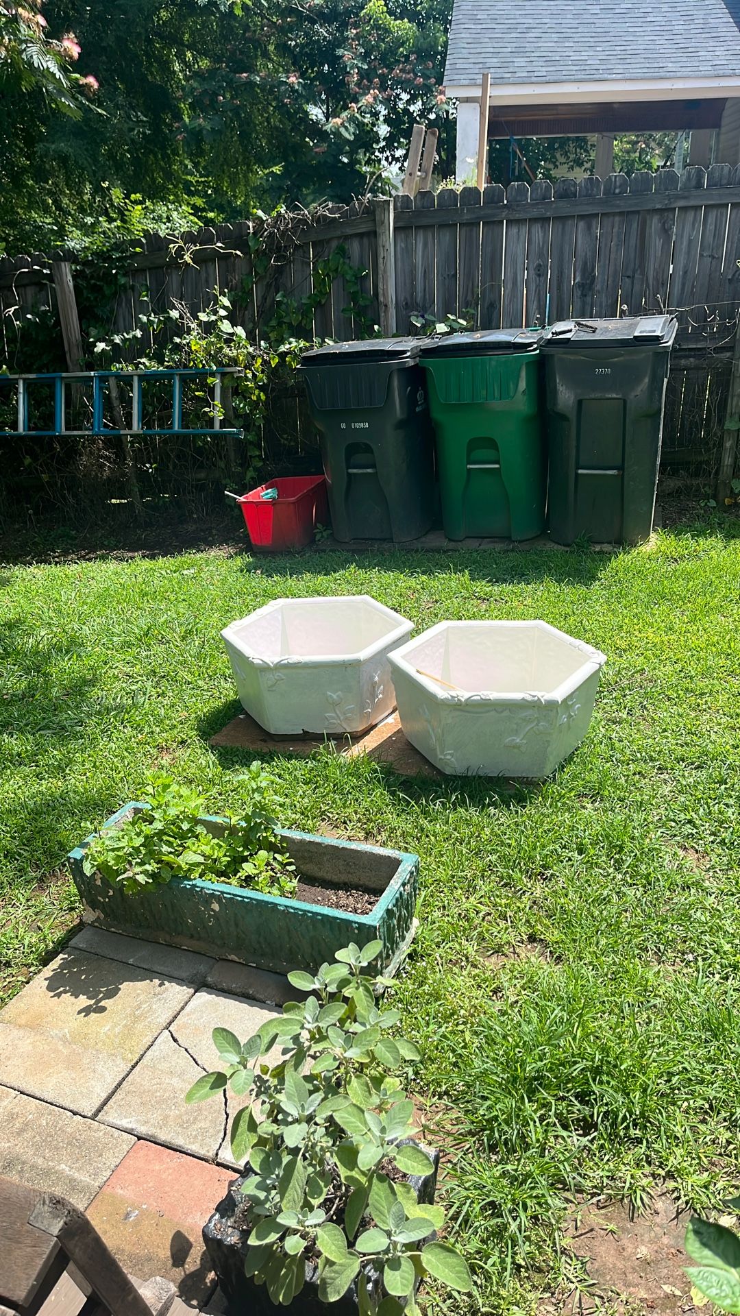 2 Large Flower Pots. Both For $50