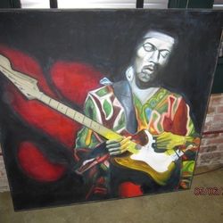 FURTHER REDUCED: JIMI HENDRIX OIL PAINTING