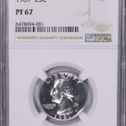 🪙 1961 Proof Washington Quarter  silver