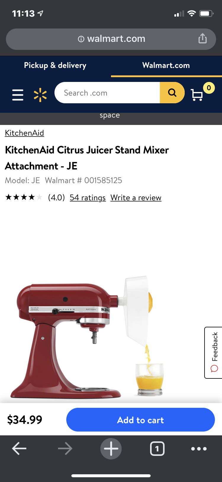 Kitchen aid juicer attachment
