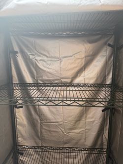 Commercial wire rack 60 W x 72 H x 18 D With security hood cover