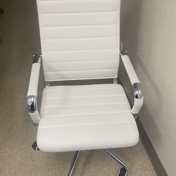 Slim Office White Chairs