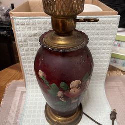 Vintage Lamp Cranberry-Ruby Red