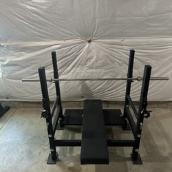 Rogue West side Bench And Fully Stainless Ohio Power Bar 