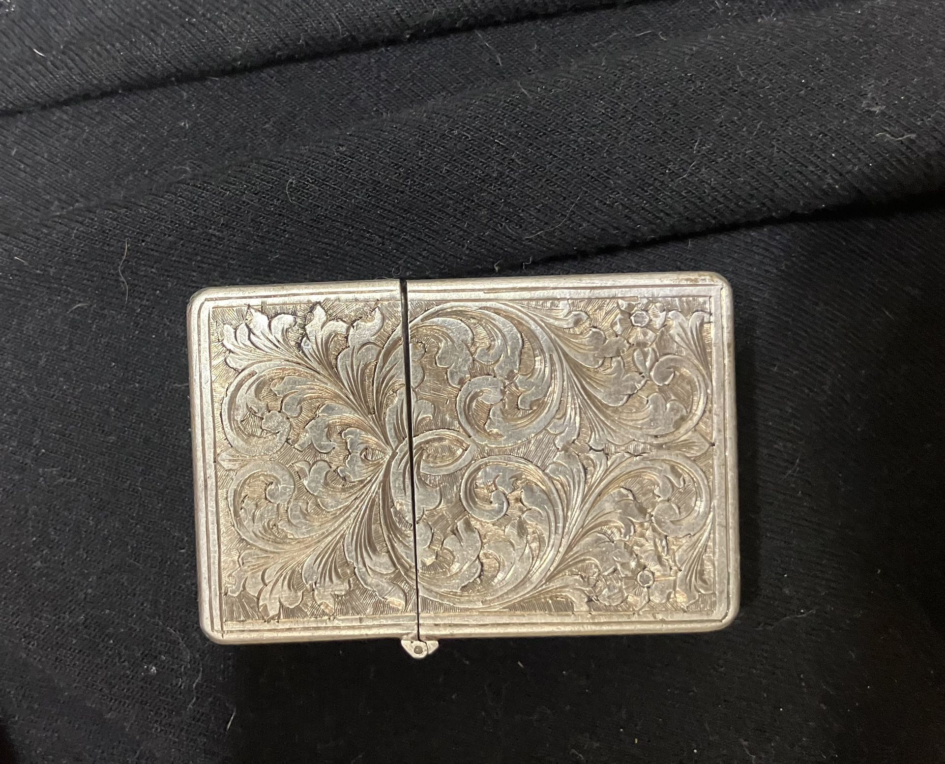 Vintage .800 Silver Fancy Lighter Sleeve case
