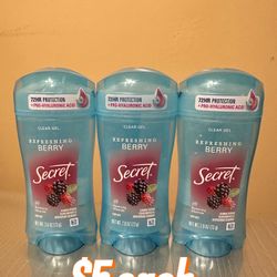 Secret Deodorant. 