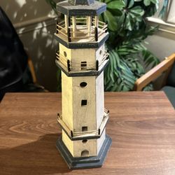 Wood Lighthouse Sculpture 