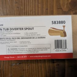 New Tub Spout with shower diverter 