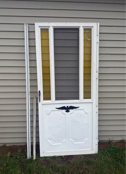 36" X 80" Aluminum Storm Door With Frame & Screen