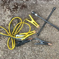Jumper cables and tire iron