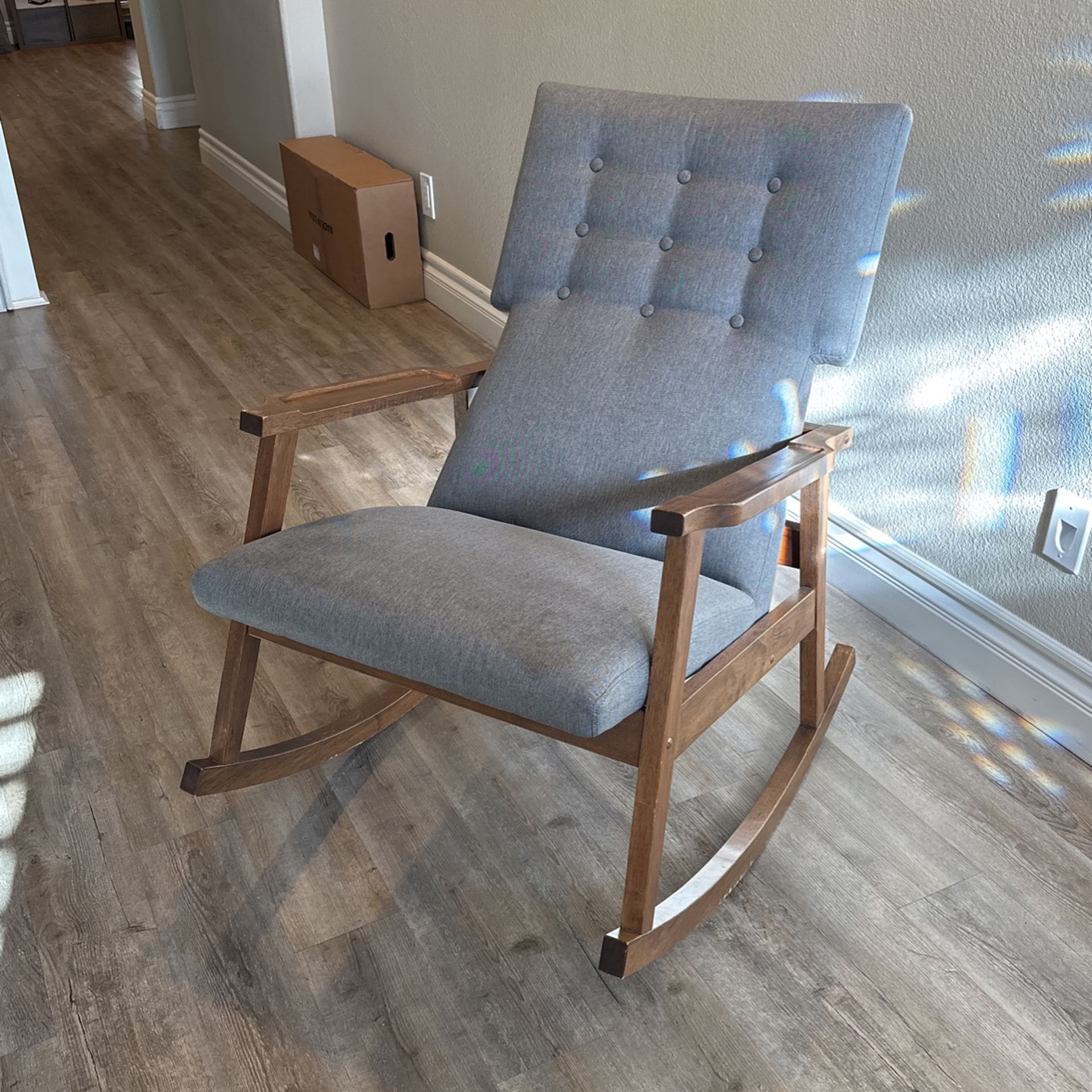 Mid Century Modern Wood Rocking Chair