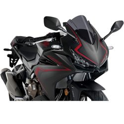 PUIG Dark Smoke Z Racing Windscreen for 2019-2023 Honda CBR500R/RA Models 3613F