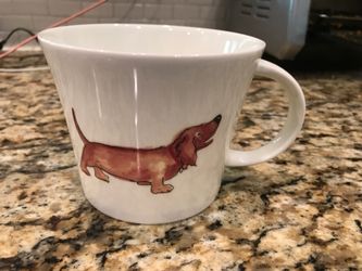 Puppy dog bone China mug wide mouth