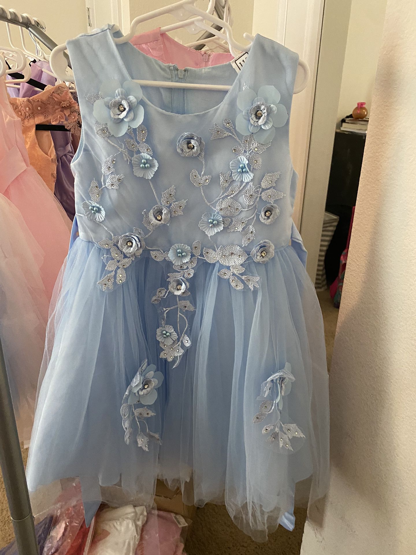 Brand New, Gorgeous Flower Dress, Color Blue, Size 3T 🌸