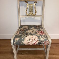 Vintage Lyre Accent Chair