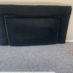 Interior Designed Queen Headboard, Sitting Chair And Ottoman