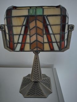 Vintage Stain Glass Table Decor 