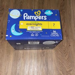 Size 7 Pampers Overnights 