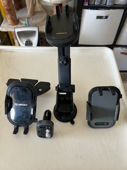 Lot of 3 Car Phone Mounts and FM Transmitter