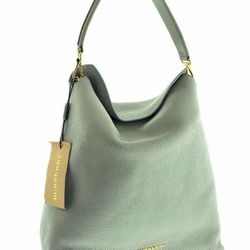 Burberry Cale Grainy Leather Medium Hobo Bag Sky Blue