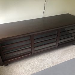 Crate & Barrel TV Stand/ Media Cabinet -Solid Wood, Espressor Finish
