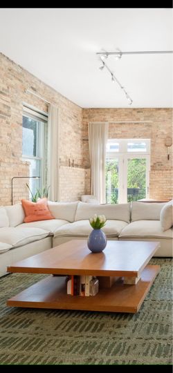 CB2 Pila Wood Tiered Coffee Table