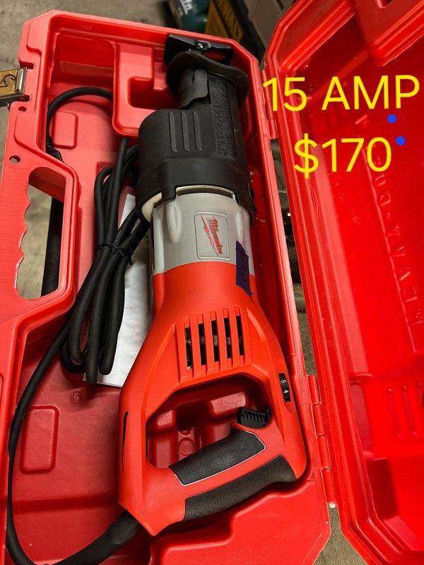 MILWAUKEE SAW ZALL CODED 15 AMP
