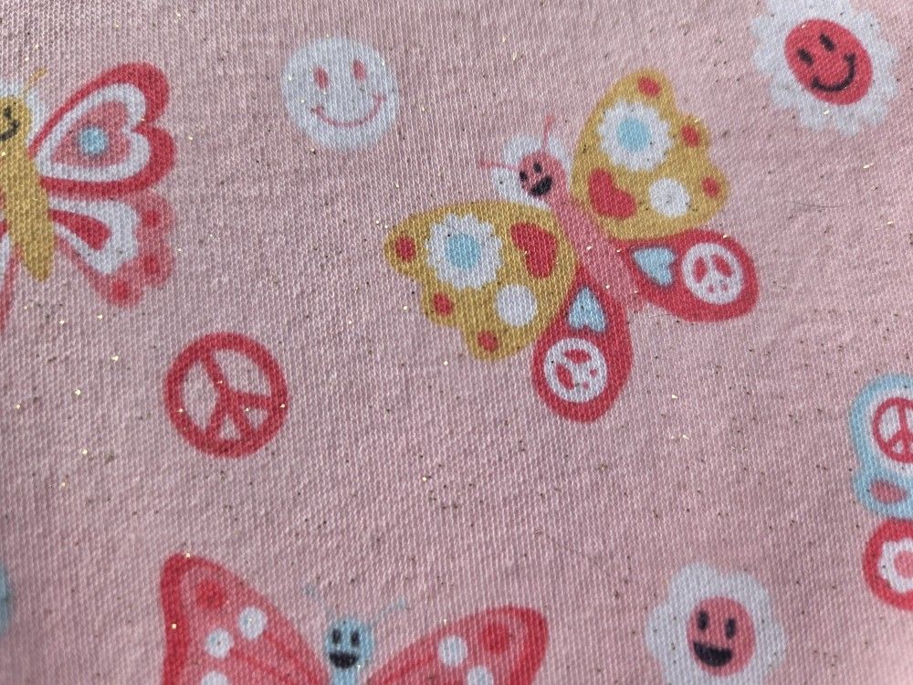 POP! Butterfly Soft Fabric With Glittery Over 6 Yards