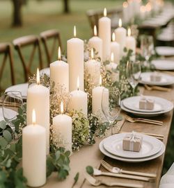 Ivory pillar candles (36 pack)