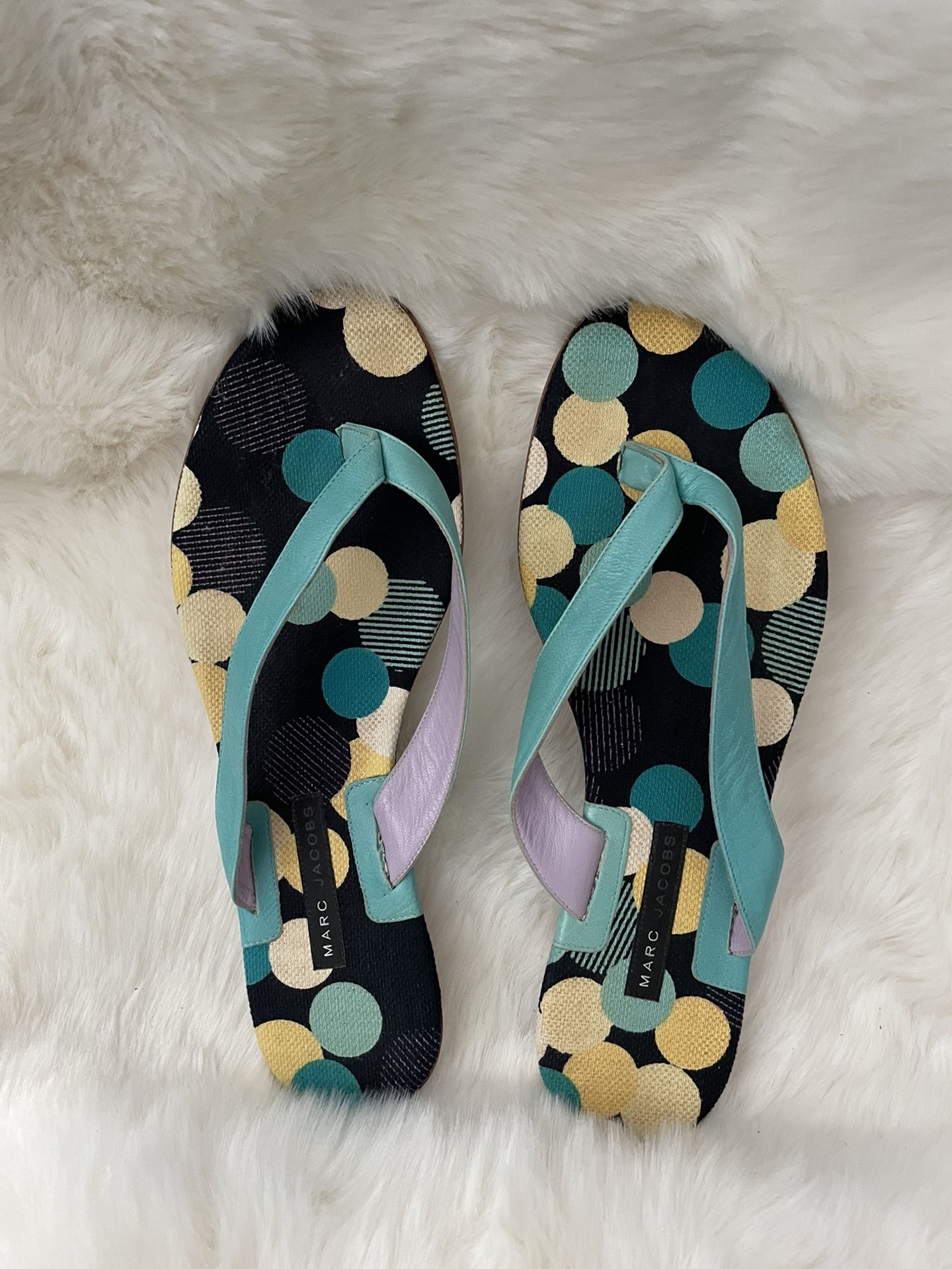 Marc By Marc Jacobs Teal. Blue Teal Thong Sandals Flip Flop Size 7.5