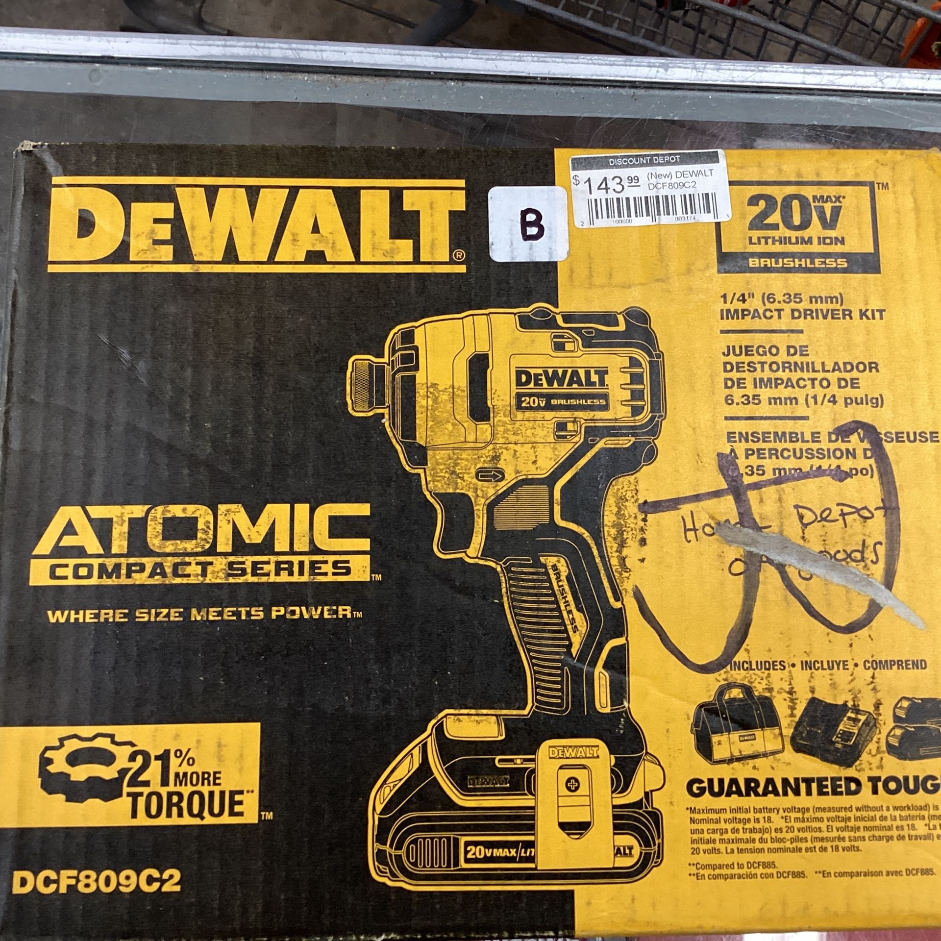 New DEWALT DCF809C2 ATOMIC 20 Volt MAX Cordless Brushless Compact 1 4 in. Impact Driver 2 20 Volt 1.3Ah Batteries Charger Bag for Sale in Glendale AZ OfferUp