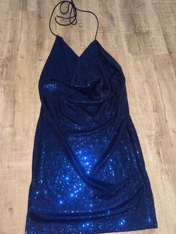 Royal blue sequin dress
