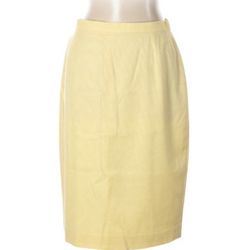 Vintage Escada Margaretha Ley Pure Wool Yellow Pencil Skirt Size 42