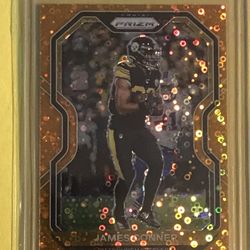 JAMES CONNER 2020 Panini Prizm ORANGE DISCO Refractor #67 STEELERS