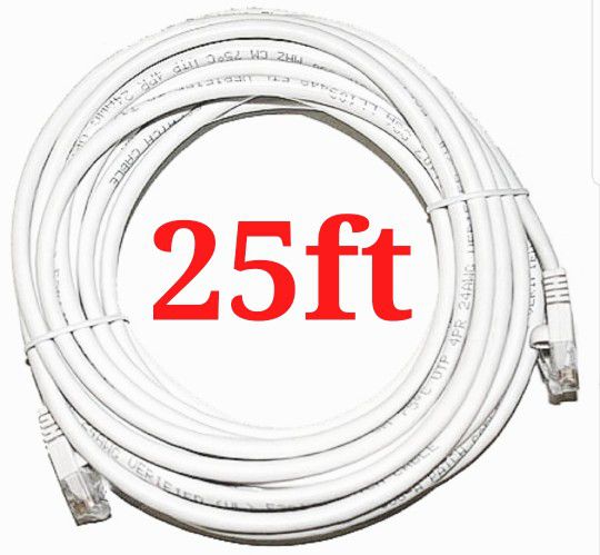 25ft Cat6 Ethernet Network Cable 