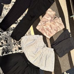 Womens Clothing Size Large Lot Skirts Joggers Jeans Leggings Flannels Sweatshirts 