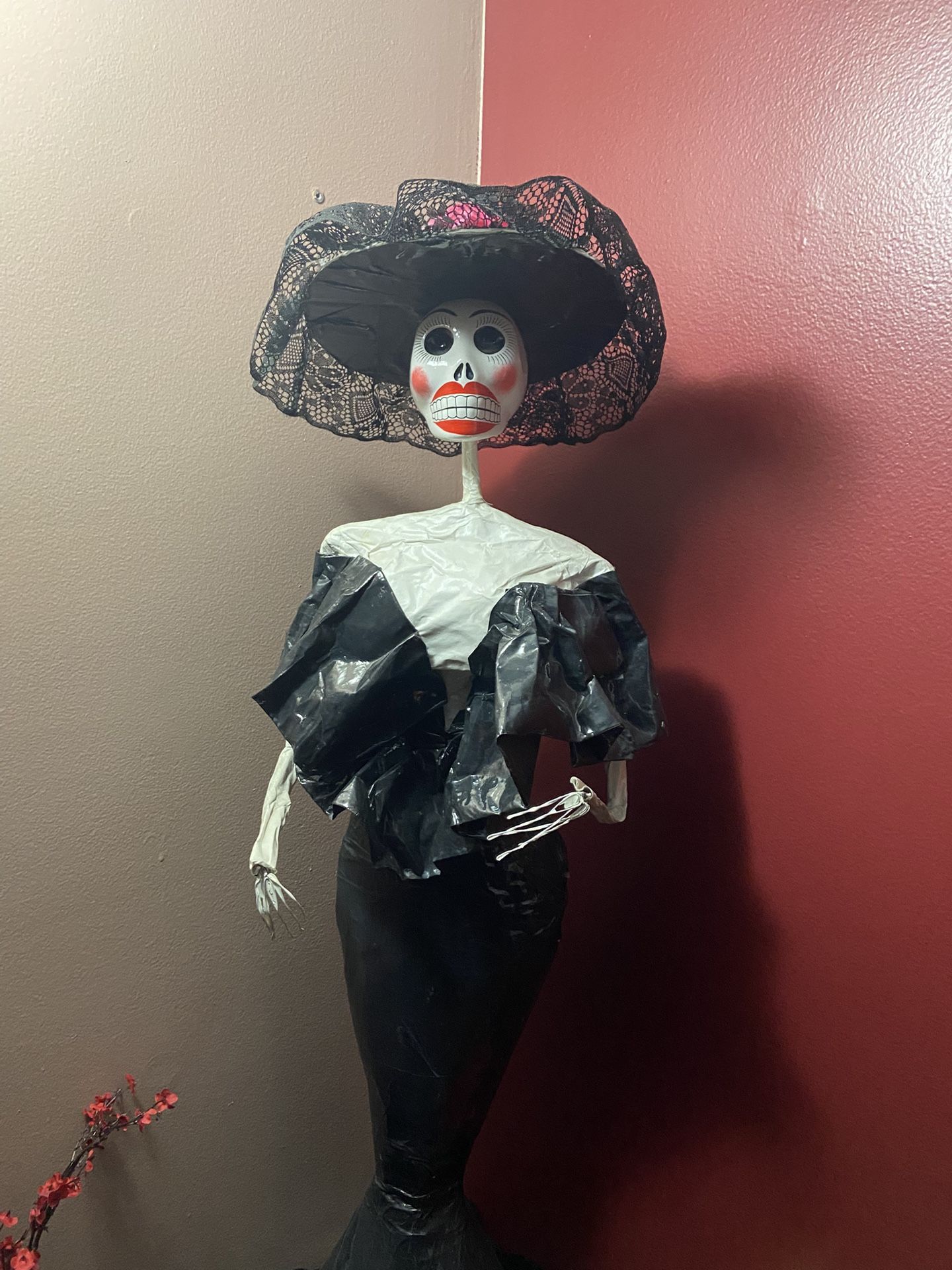 Catrina Paper Mache Doll 36” Calvera Skull Mexican